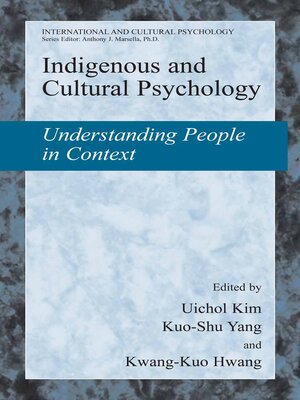 cover image of Indigenous and Cultural Psychology